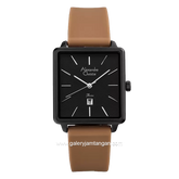 Alexandre Christie AC 2810 LD Brown Black Rubber Strap